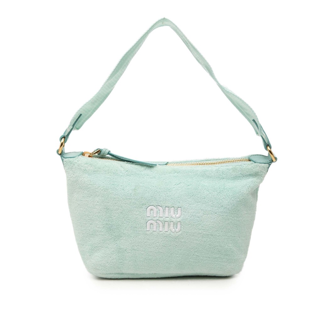 Pre-Loved Miu Miu Terry Cloth Logo Handbag